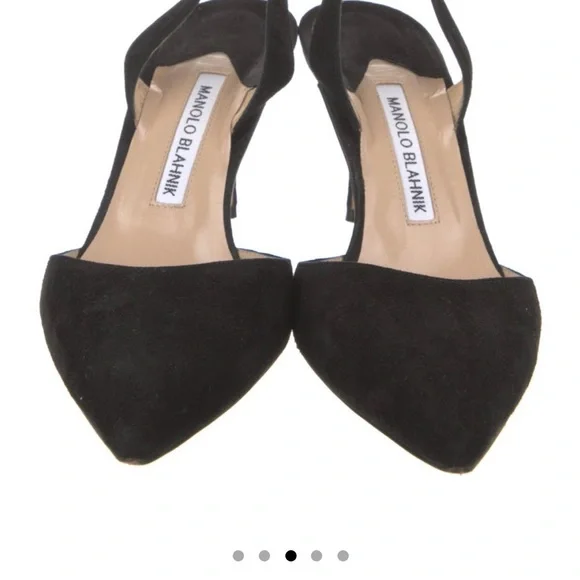 Manolo Blahnik Suede Slingback Pumps 8.5 (39) - Picture 5 of 5